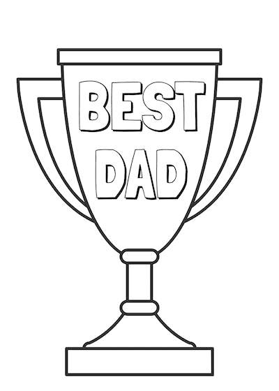 fathers day card image to color in