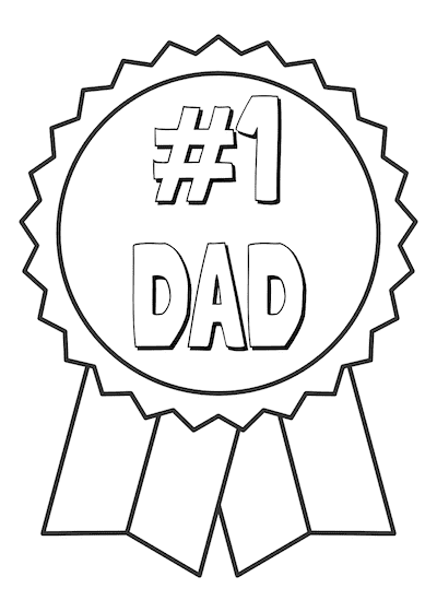 fathers day card image to color in